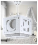 Lustre et lampe suspension enfant Moonlight lune et étoiles gris