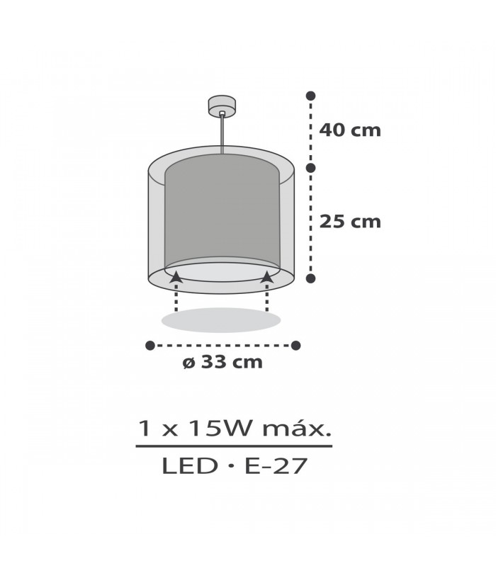 Lampada a sospensione per bambini Clouds Nuvole grigio