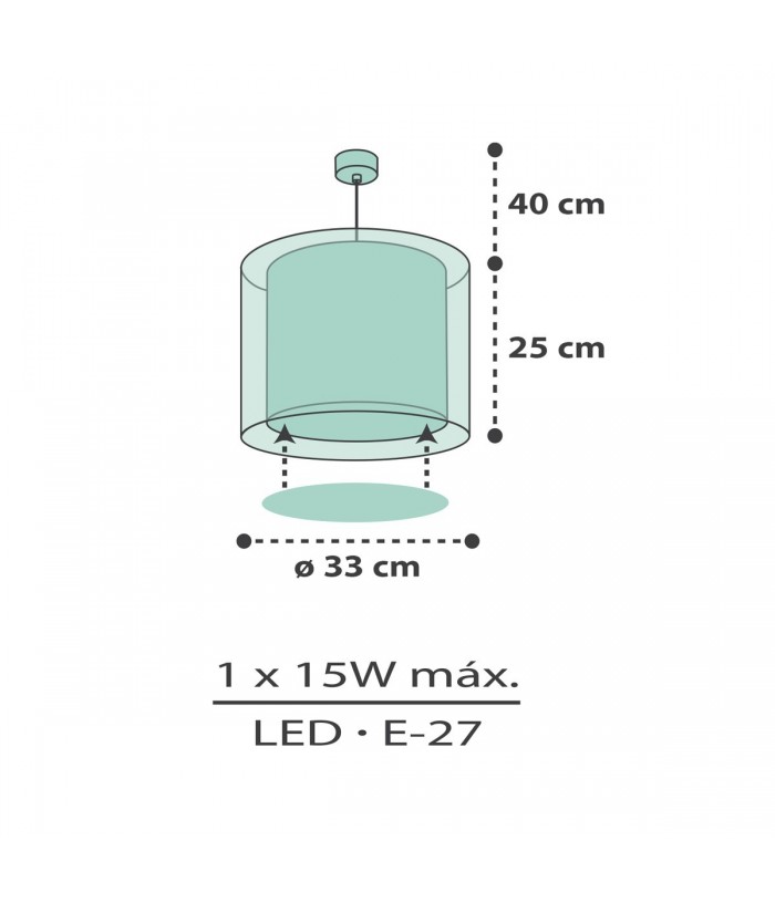 Lampada a sospensione per bambini Clouds Nuvole verde