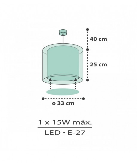 Lustre et lampe suspension enfant Clouds Nuages vert