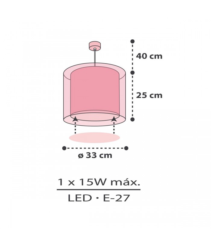 Lámpara de techo infantil Clouds Nube rosa