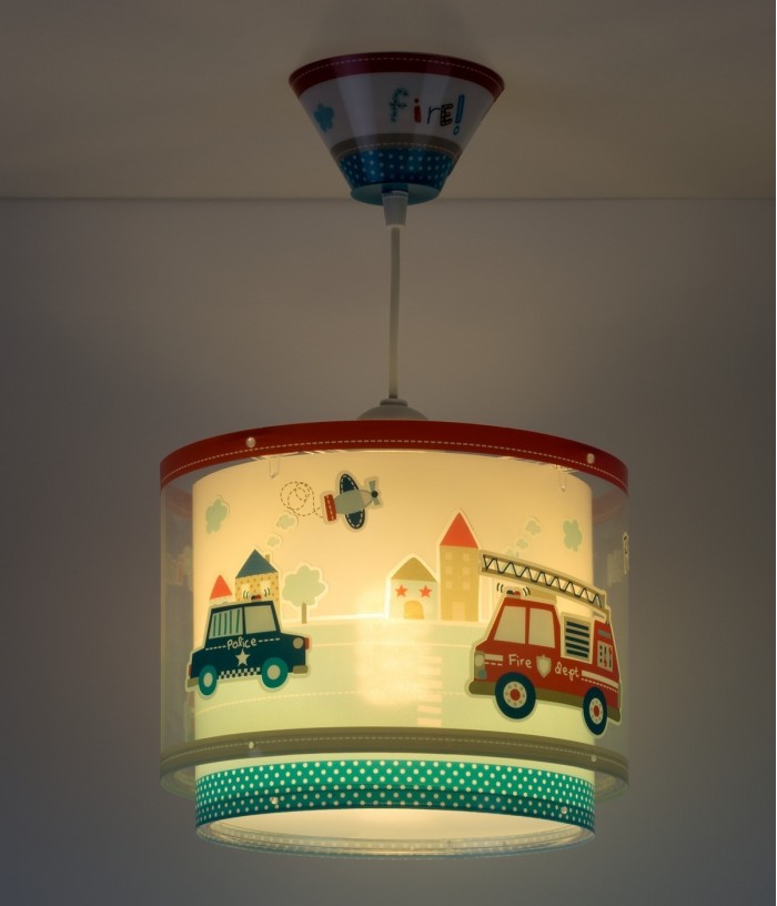 Lustre et lampe suspension enfant Police et Pompiers