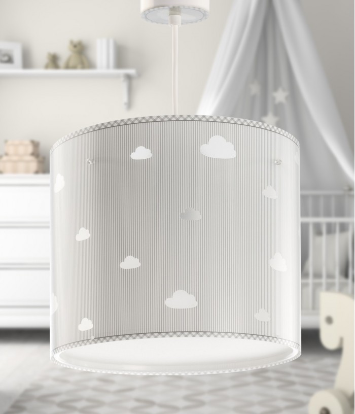 Lámpara de techo infantil Sweet Dreams Nubes gris