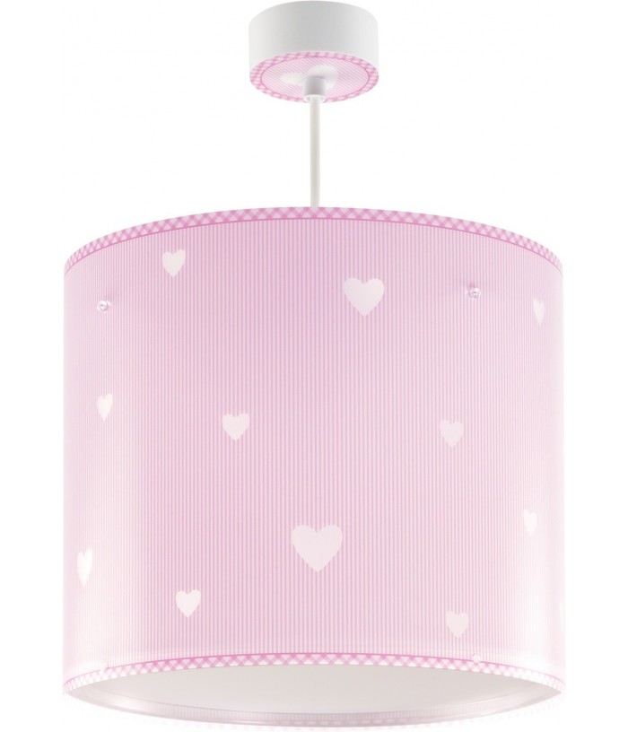 Lámpara de techo infantil Sweet Dreams Corazones rosa