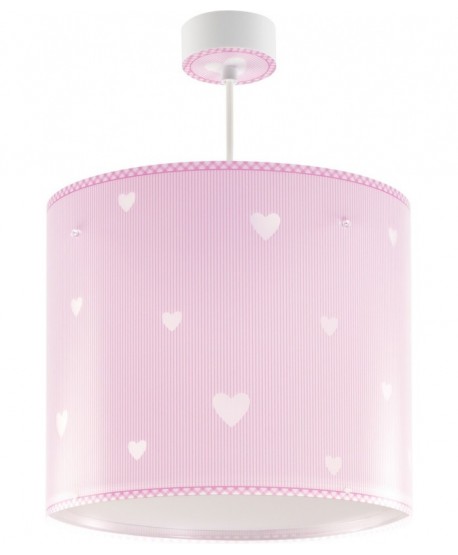 Lámpara de techo infantil Sweet Dreams Corazones rosa