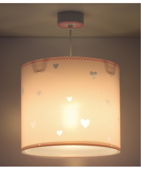Lampada da soffitto a sospensione per bambini Sweet Dreams cuore rosa