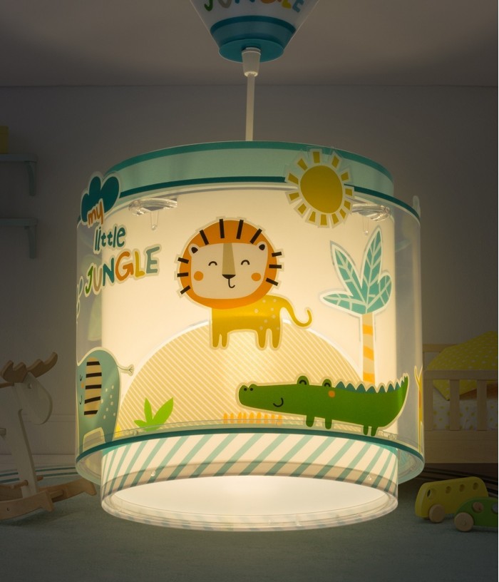 Lustre et lampe suspension enfant Little Jungle animaux de la jungle