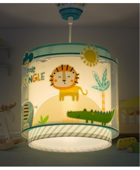 Lustre et lampe suspension enfant Little Jungle animaux de la jungle