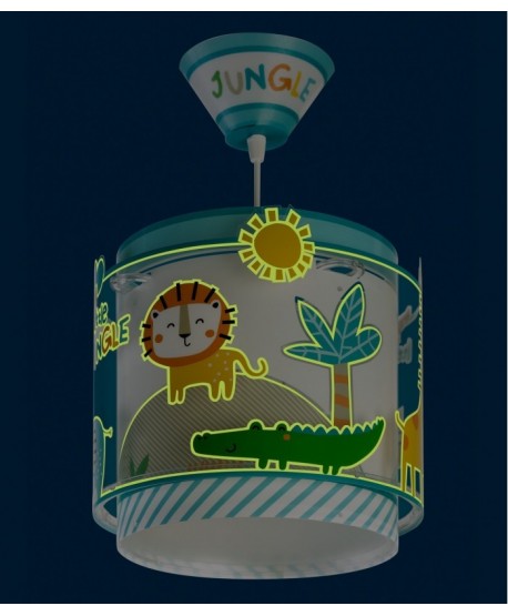 Lustre et lampe suspension enfant Little Jungle animaux de la jungle