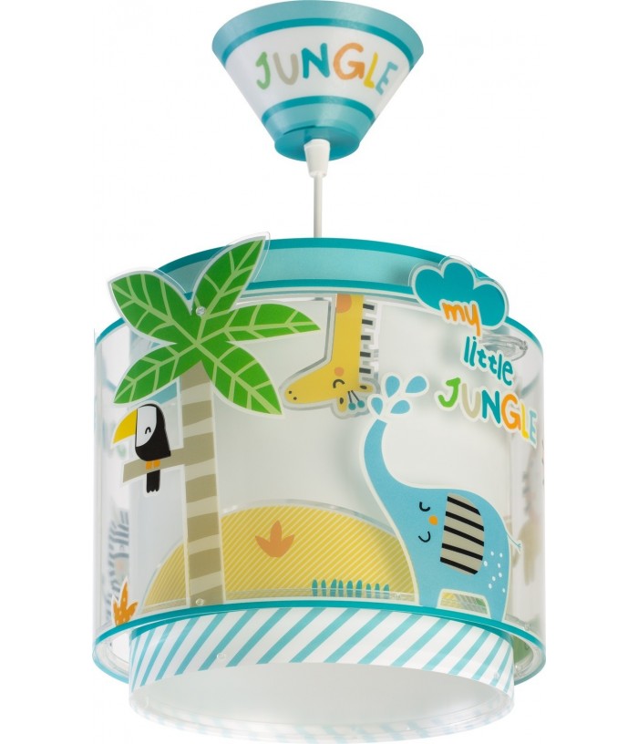 Lustre et lampe suspension enfant Little Jungle animaux de la jungle