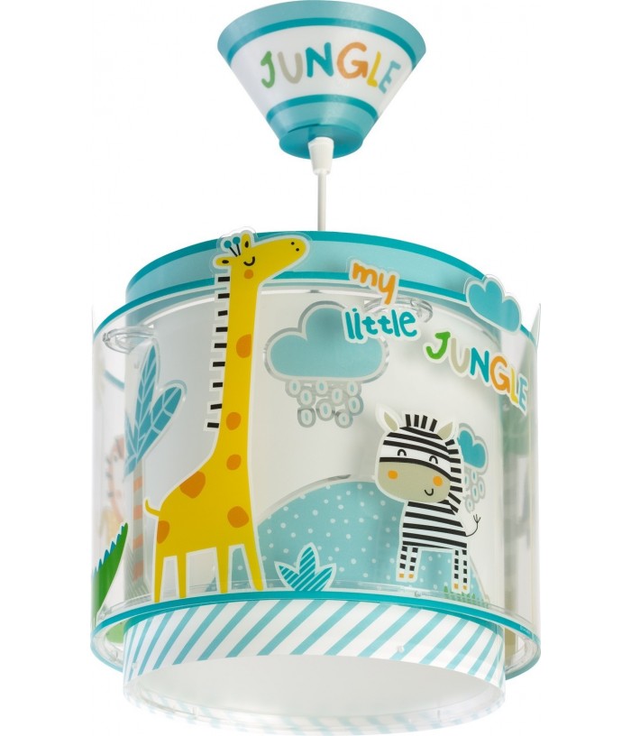 Lustre et lampe suspension enfant Little Jungle animaux de la jungle