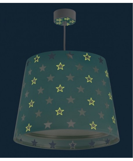 Lustre et lampe suspension Stars Étoiles vert