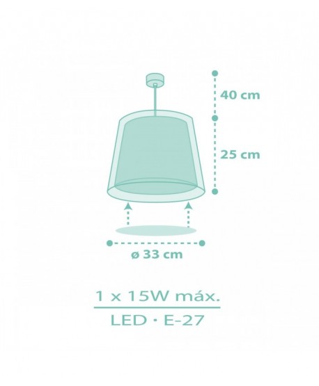 Lampada da soffitto a sospensione per bambini Stars Stelle verde