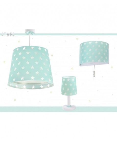 Lampada da soffitto a sospensione per bambini Stars Stelle verde