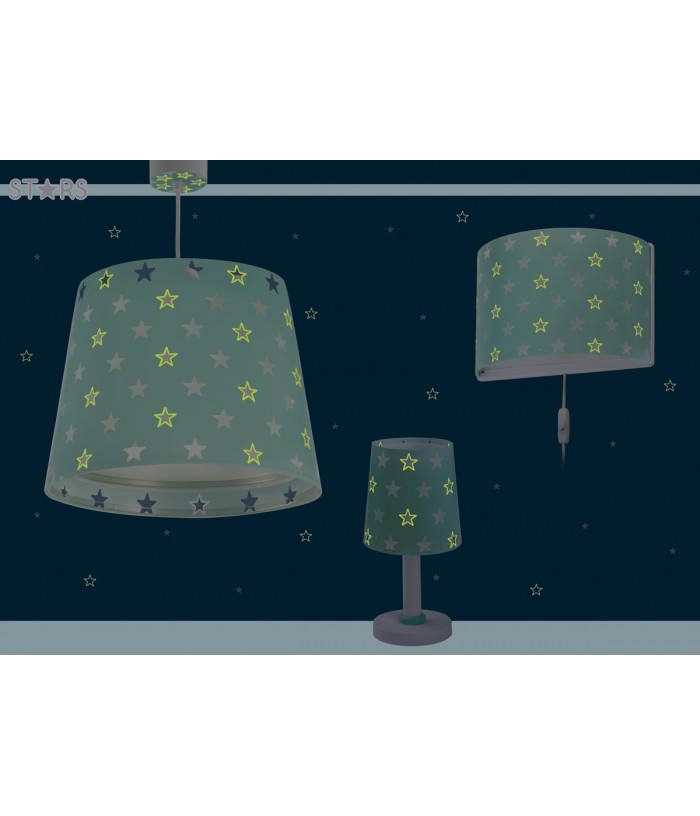 Lustre et lampe suspension Stars Étoiles vert