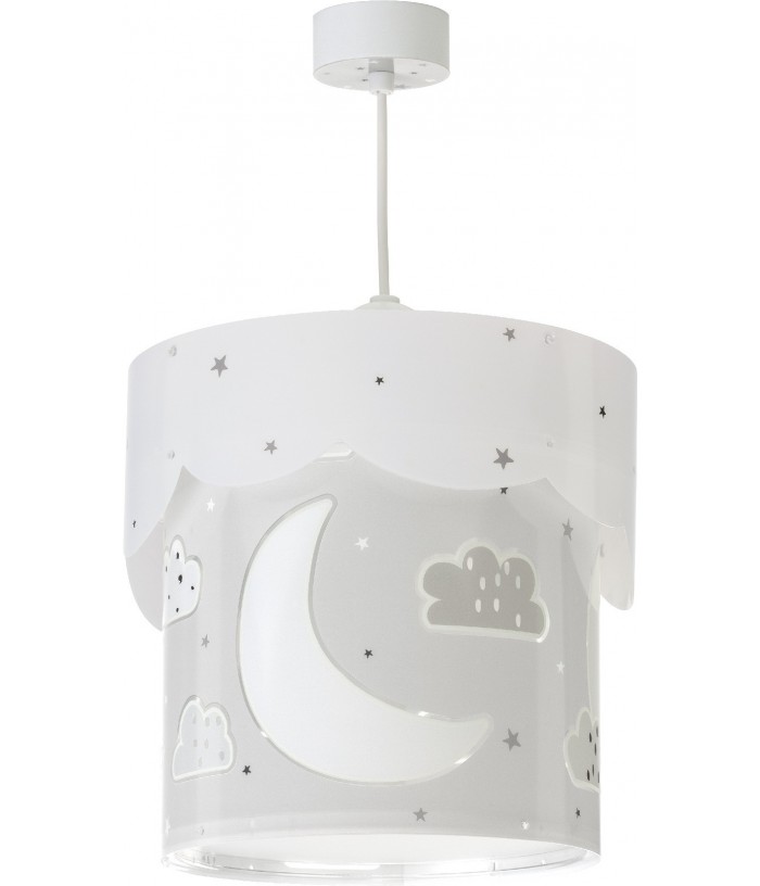 Hanging lamp for Kids Moon grey