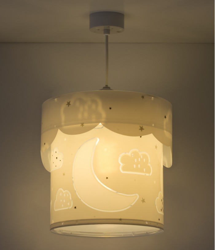 Hanging lamp for Kids Moon grey