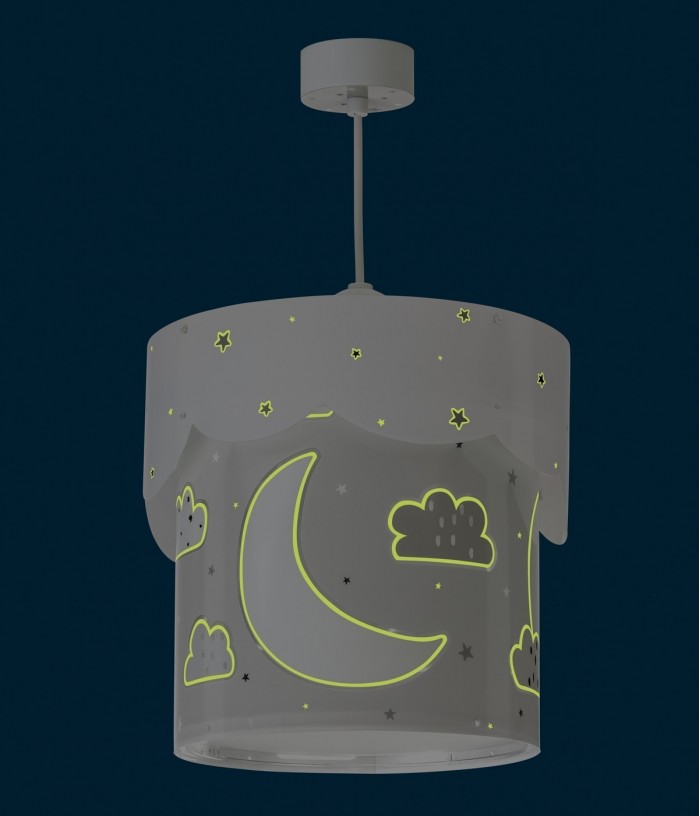 Hanging lamp for Kids Moon grey