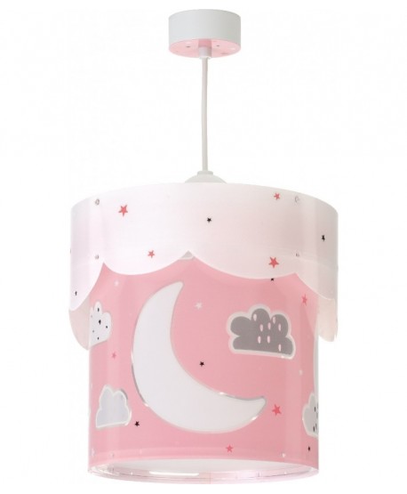Lámpara de techo infantil Moon Luna rosa