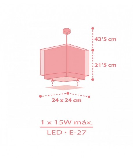 Lámpara de techo infantil Koala rosa