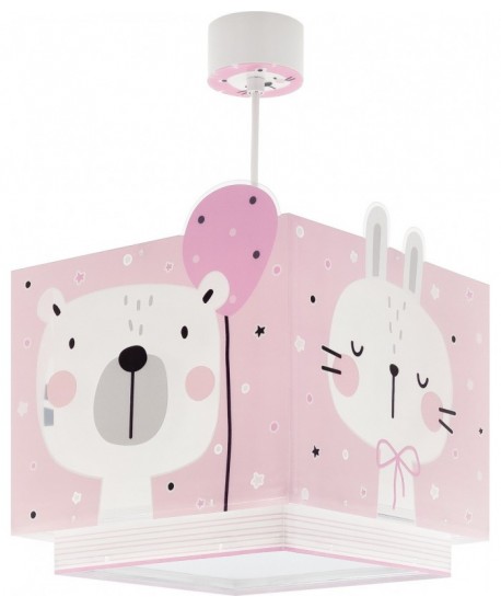 Lámpara de techo infantil Baby Jungle animales bosque rosa