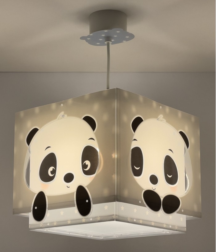 Lámpara de techo infantil Panda azul