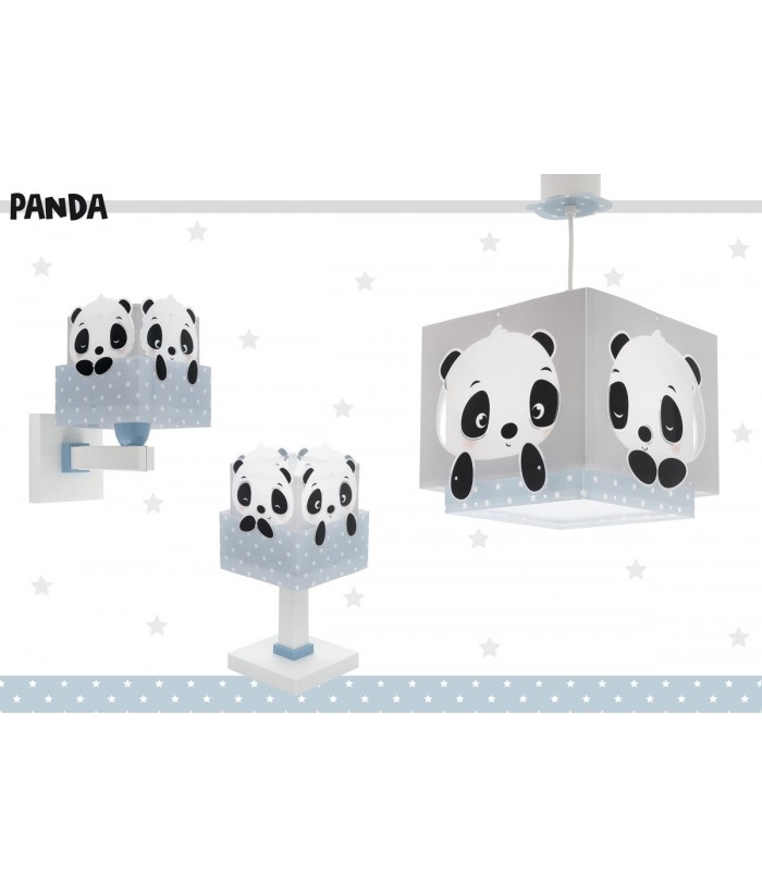 Lámpara de techo infantil Panda azul