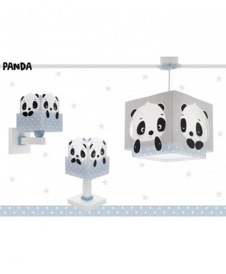 Lámpara de techo infantil Panda azul