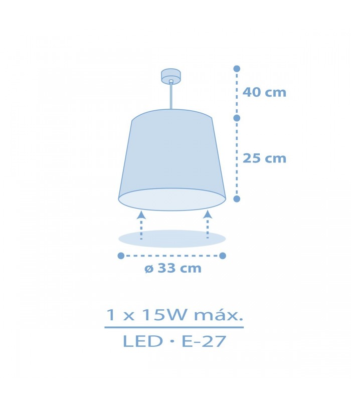 Candeeiro teto criança Star Light Estrela azul