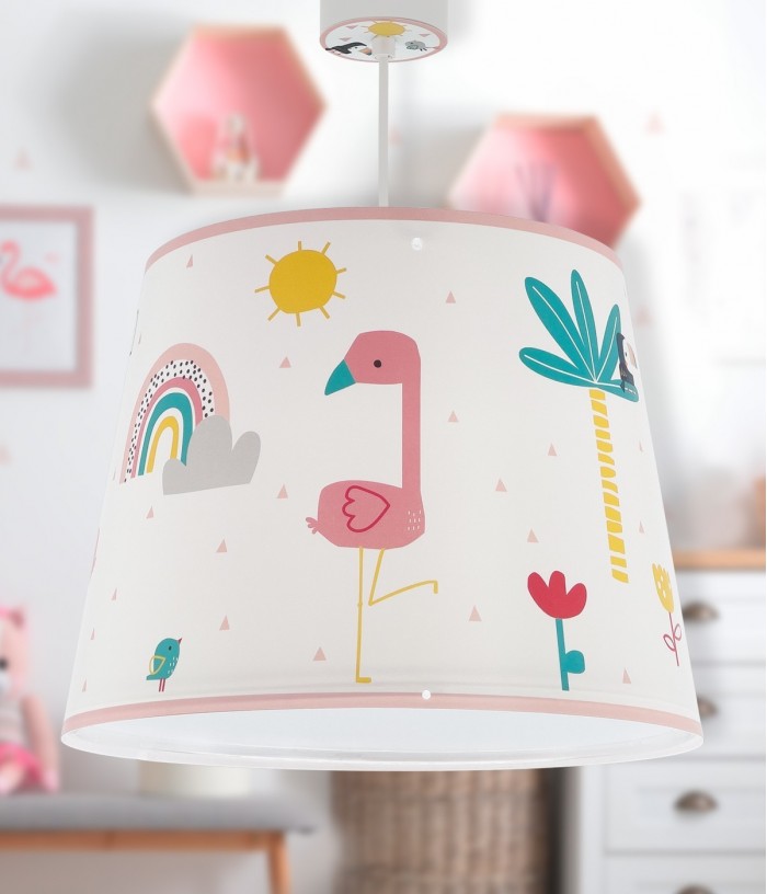 Lustre et lampe suspension enfant Flamingo Flamant
