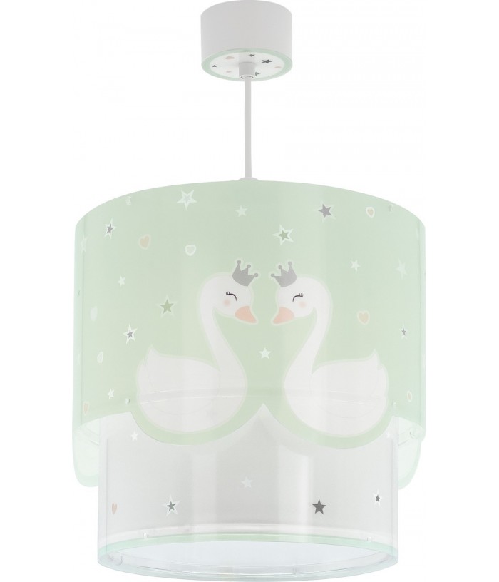 Lampada da soffitto per Bambini Sweet Love Cigno verde