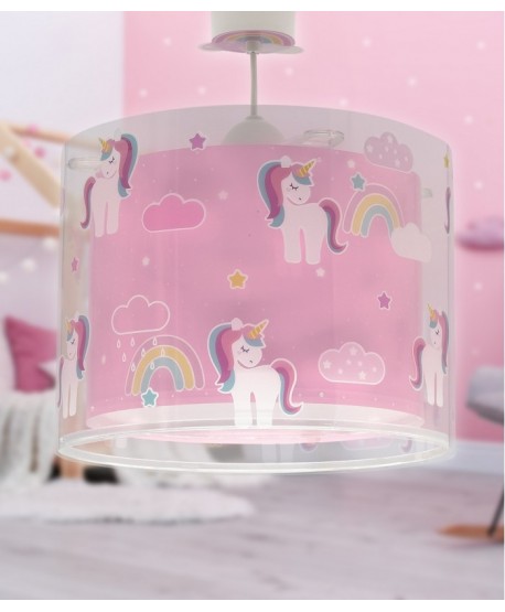 Lustre et lampe suspension enfant Unicorns Licornes