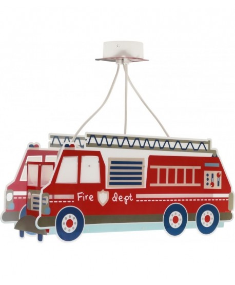 Lustre et lampe suspension enfant Fire Truck camion de pompier