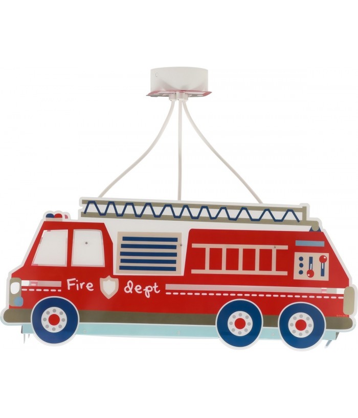 Lustre et lampe suspension enfant Fire Truck camion de pompier