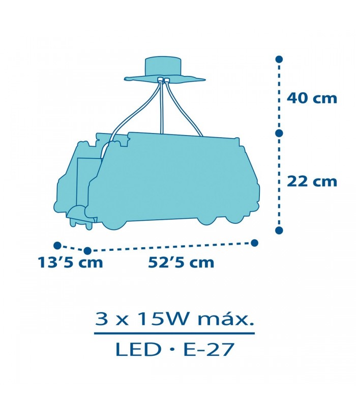 Lámpara de techo Infantil Fire Truck Camión Bomberos