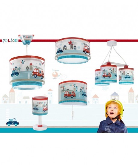 Lustre et lampe suspension enfant Fire Truck camion de pompier