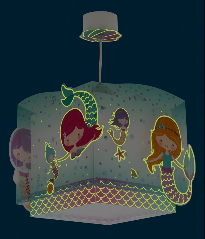 Lustre et lampe suspension enfant Mermaids Sirènes
