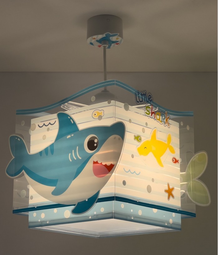 Lámpara de techo infantil Little Shark Pequeño Tiburón