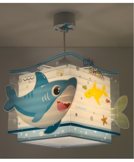 Lámpara de techo infantil Little Shark Pequeño Tiburón