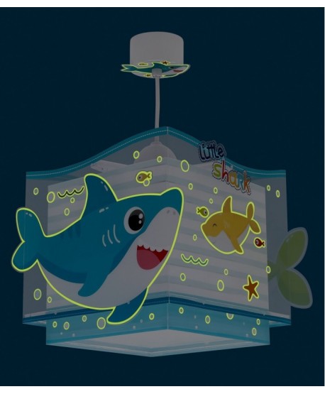 Lámpara de techo infantil Little Shark Pequeño Tiburón