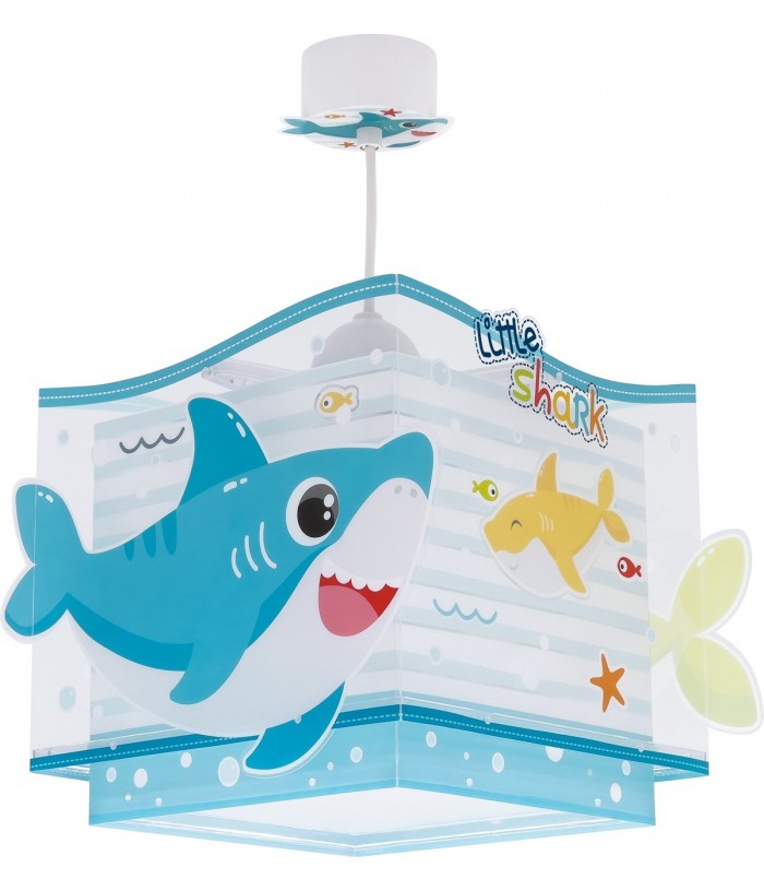 Lámpara de techo infantil Little Shark Pequeño Tiburón