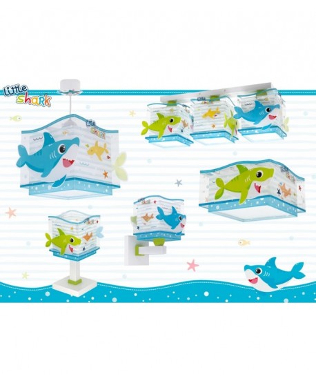 Lámpara de techo infantil Little Shark Pequeño Tiburón