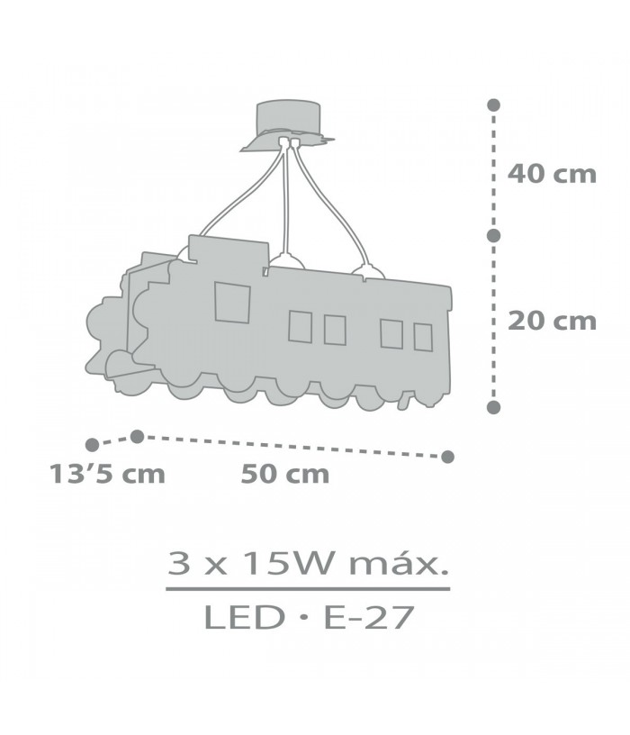 Lámpara techo Infantil The Night Train Tren