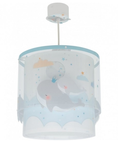 Lámpara de techo infantil Whale Dreams Ballenas azul