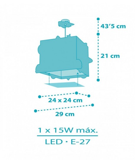 Lámpara de techo infantil Rocket Cohete