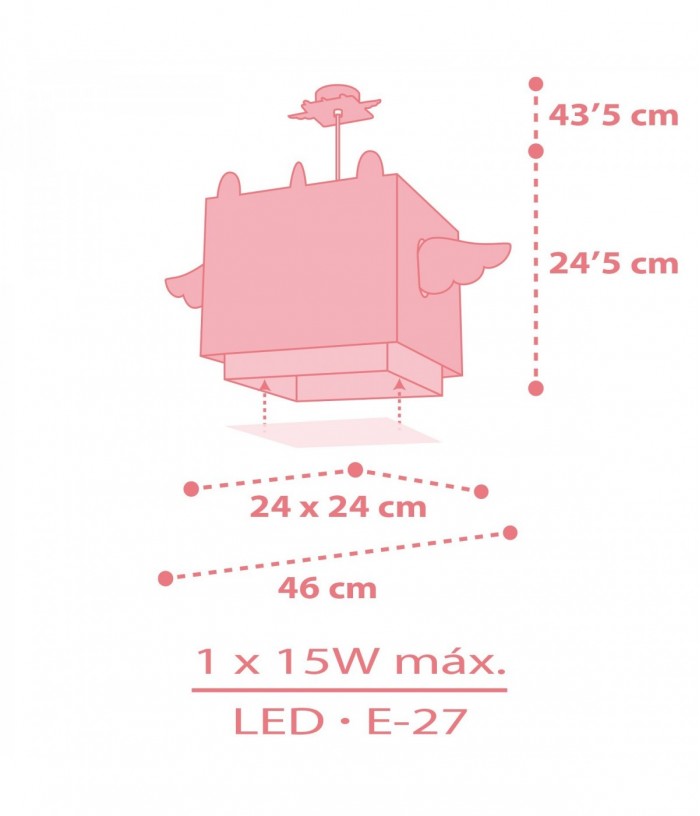 Lámpara de techo infantil Little Unicorn Pequeño Unicornio