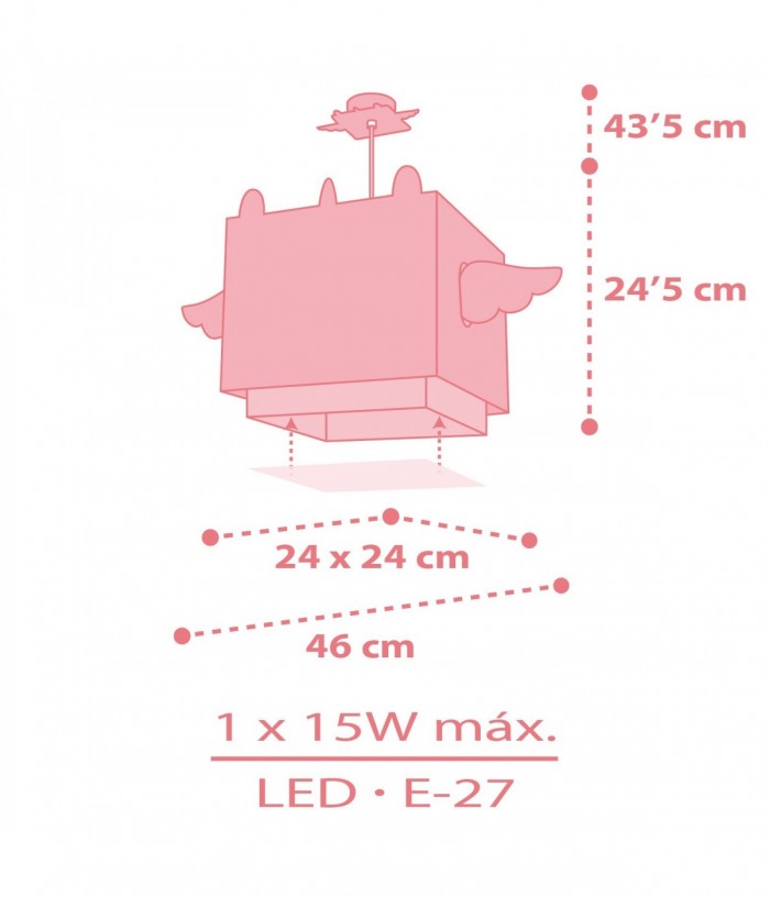 Lampada da soffitto a sospensione per bambini Little Unicorn Piccolo Unicorno animali