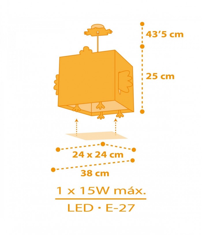 Lámpara de techo infantil Little Chicken Pequeña Gallina