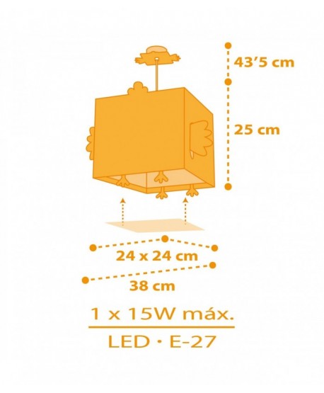 Lámpara de techo infantil Little Chicken Pequeña Gallina