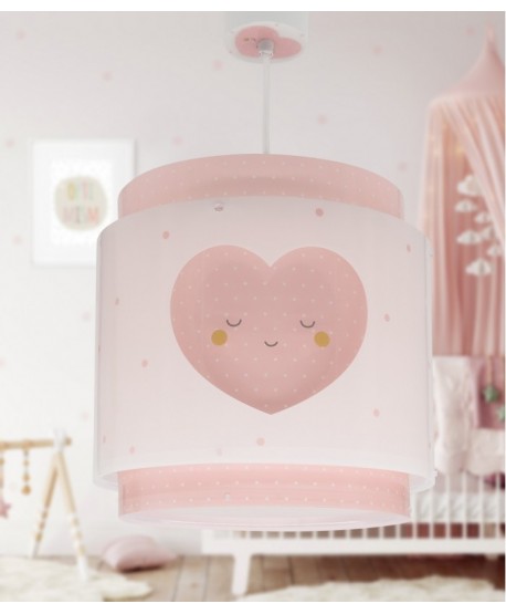 Lámpara de techo infantil Baby Dreams Corazón rosa